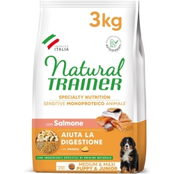 Sensitive No Gluten Medium & Maxi Puppy & Junior with Salmon - Complete dog food 3 kg
