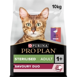 Purina Pro Plan Sterilized Adult Savoury Duo Duck with Liver - Complete food for sterilized adult cats 10 kg