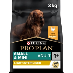 Purina Pro Plan Small Mini Adult Light Sterilized Chicken - Food for small/mini light or sterilized adult dogs 3kg