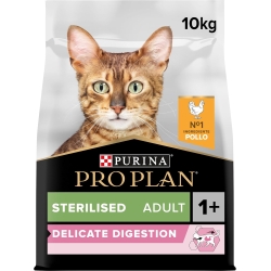 Purina Pro Plan Sterilized Delicate Digestion Chicken - Complete food for sterilized adult cats 10 kg