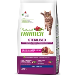 Natural Trainer Daily Nutrition Raw Ham - Complete food for sterilized adult cats 1.5 kg