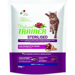 Natural Trainer Daily Nutrition Sterilized Cat Raw Ham - Food for sterilized adult cats 300 g