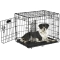 Dog-Inn 60 - Folding Metal Kennel for Small Dogs with Adjustable Divider 64.1 x 44.7 x h 49.2 cm