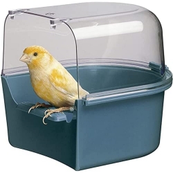 Trevi 4405 - Outdoor Bath for Canaries and Exotic Birds with Splash Guard 14 x 15.7 x h 13.8 cm