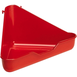 L370 - Corner Ferret Toilet with Bar Attachment 27 x 27 x h 17 cm
