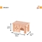 Sin 4641 - Eco-friendly Ventilated Wooden House for Hamsters and Small Rodents 12.5 x 7.5 x 7 cm