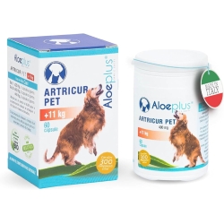 Aloeplus Artricur pet +11kg - Complementary feed for dogs and cats with osteoarthritis 60 Capsules