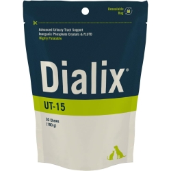 Dialix ut-15 - Complementary feed for the urinary tract of dogs and cats 30 chews