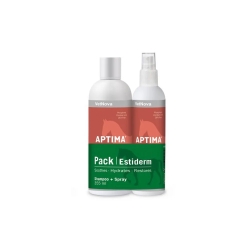 Aptima Estiderm - 1 Shampoo + 1 Dermatological Spray Moisturizing Repairing Sensitive Skin for Horses 355 ml + 236 ml