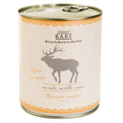 B.A.R.F. Game Minced Dog Food - Complete wet food for dogs 800g