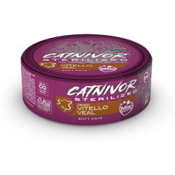 Catnivor Sterilized Veal - Complete food for sterilized or sedentary adult cats 80g