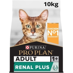 Purina Pro Plan Adult 1+ Renal Plus Chicken - Complete food for adult cats for renal support 10 kg