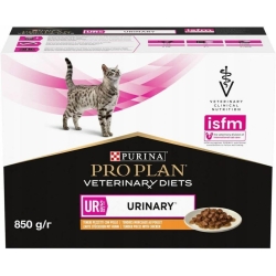 Purina Proplan Diet Ur Chicken - Complete dietary food for adult cats with struvite stones 850 g