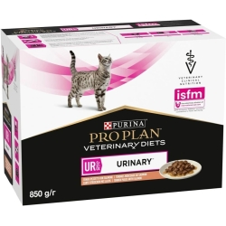 PURINA Diet UR - 10 Pouches for Cats Urinary Diet Food Salmon 85 g