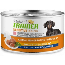 Sensitive No Gluten Pork and Cereals - Complete food for small breed adult dogs 150g