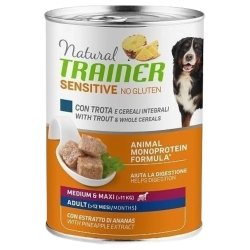 Sensitive No Gluten Trout - Complete food for adult dogs, medium and maxi, 400g