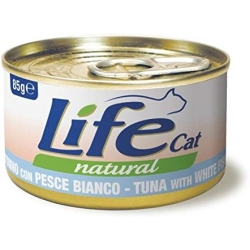 Life Cat Natural Tuna and White Fish - Wet Food for Cats 85g