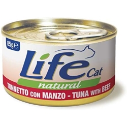 Life Cat Natural Tuna with Beef - Complete food for cats 85g