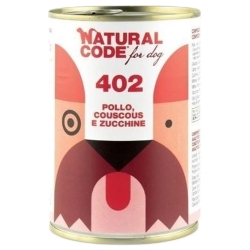 402 Chicken Couscous and Zucchini - Complete food for adult dogs 400 gr