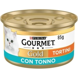 Purina Gourmet Gold Tuna Cakes - Complete food for adult cats 85g
