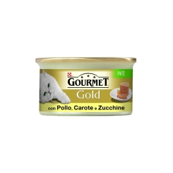 Purina Gourmet Gold Pate Chicken, Carrots and Zucchini - Complete food for adult cats 85g