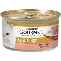 Purina Gourmet Gold Salmon Cakes - Complete food for adult, pregnant or lactating cats 85g