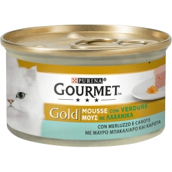Purina Gourmet Gold Mousse Cod and Carrot - Complete food for adult cats 85g