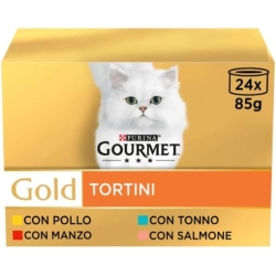Purina Gourmet Gold Mix Tortini - Complete food for adult cats 24 x 85 gr