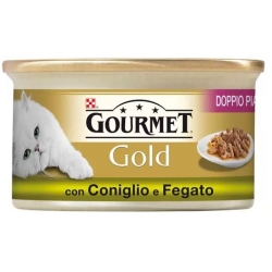 Purina Gourmet Gold Double Pleasure Rabbit and Liver - Wet food for adult cats 85g