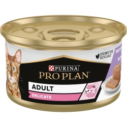 Purina Proplan Cat Delicate Turkey - Complete food for adult cats 85g