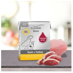 Duck and Turkey Menu - Complete wet food for adult dogs 375g