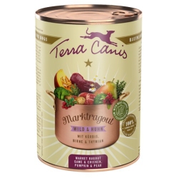 Market Ragout Game and Chicken with Pumpkin, Pear and Thyme - Complete gluten-free dog food 385g