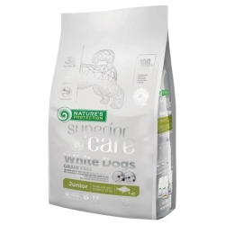 Superior Care White Dogs Junior Small and Mini with Fish - Complete food for dogs with white coats 1.5 kg