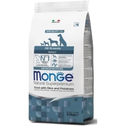 Natural Superpremium All Breeds Adult Trout Rice and Potatoes - Complete food for dogs 12 kg