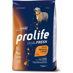 Dualfresh Adult Medium Large Turkey Pork & Rice - Complete food for dogs 12 kg