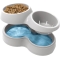 Ciotolotto - Double Dog Bowl with Non-Slip Water Reserve Large