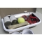 Food Stand Maxi - Ergonomic Raised Feeder with Double Bowl and Wall-Mounted Storage Compartment in Dove Grey Plastic