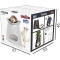 Pasha - Woven Design Kennel Transformable into a Seat for Cats and Small Dogs, Anthracite, 52x50x46-55h cm