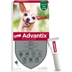 Advantix Spot On - 6 Pipettes for Dogs up to 4 kg