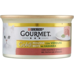 Purina Gourmet Gold Duck and Spinach - Complete food for adult cats 85g
