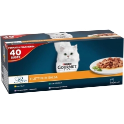 Purina Gourmet Perle Fillets in Sauce Mix - Complete food for cats 40 x 85 gr