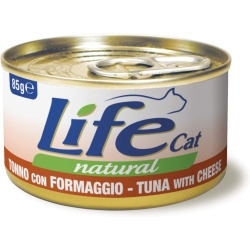 Life Cat Natural Tuna with Cheese - Wet Food for Cats 85g