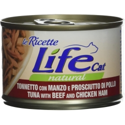Life Cat Natural Tuna, Beef, and Chicken Ham - Wet Cat Food 150g