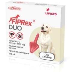 Fiprex duo L - 1 Pipette for Dogs 2-10 kg against Fleas, Ticks and Lice with 2.68 ml of Fipronil