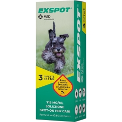 Exspot - 3 Spot-on Pipettes for Dogs of 1 ml