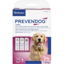 Prevendog - Anti-parasite collar for dogs over 25 kg against ticks, sandflies and mosquitoes 75 cm