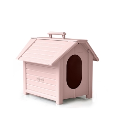 Villa - Foldable, Heat-Insulated, Waterproof, Recyclable Dog Kennel, Large, Powder Pink