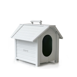 Villa - Foldable, Heat-insulated, Waterproof Dog Kennel, Large, White, 68 x 85 x 81 cm