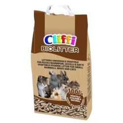 Cliffi Biolitter - Universal Vegetable Litter for Rodents, Birds, Cats, Highly Absorbent and Odor Neutralizing 8 l