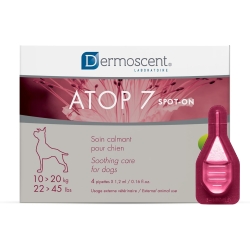 Atop 7 Spot-On - Calming treatment for dogs 10-20 kg 4 Pipettes of 1.2 ml